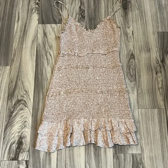 Olivaceous Blush Ruffle Mini Dress - Picture 2 of 8